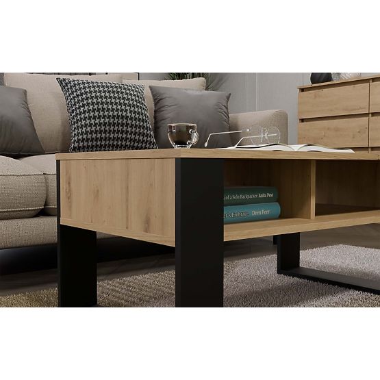 Coffee Table Modern 2P ARTISAN BLACK