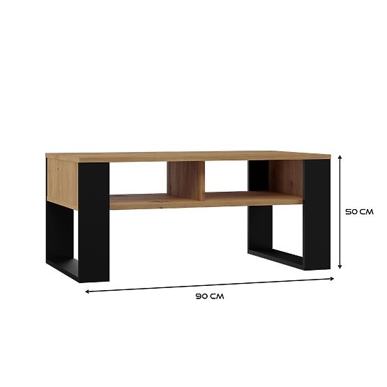 Coffee Table Modern 2P ARTISAN BLACK
