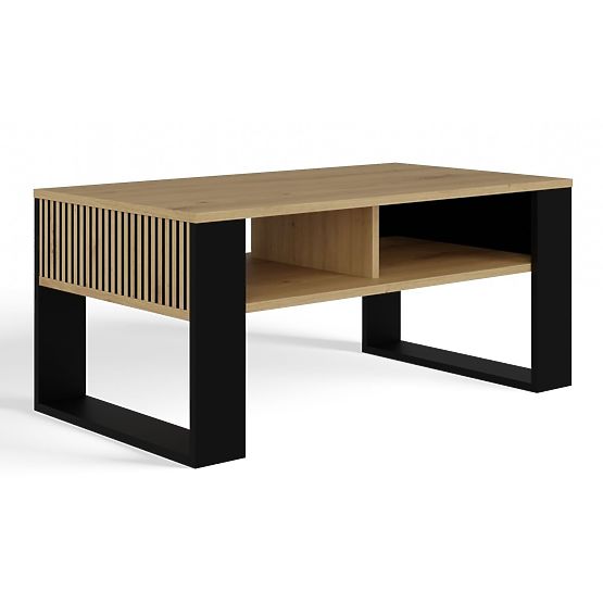 Coffee Table Modern 2P SLIM OAK ARTISAN BLACK