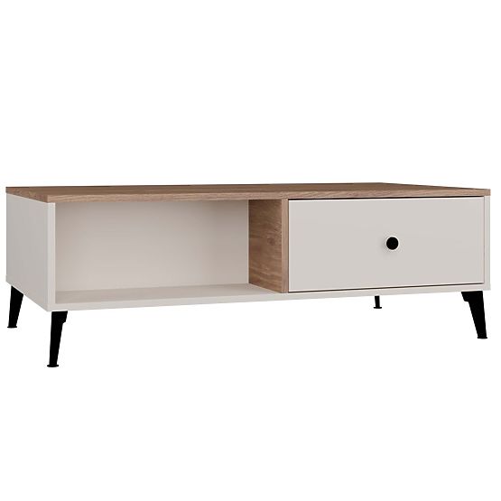 Coffee Table POINT 2S 110 Cashmere Beige Oak Castello 2 Drawers for Living Room
