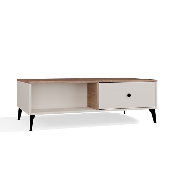 Coffee Table POINT 2S 110 Cashmere Beige Oak Castello 2 Drawers for Living Room