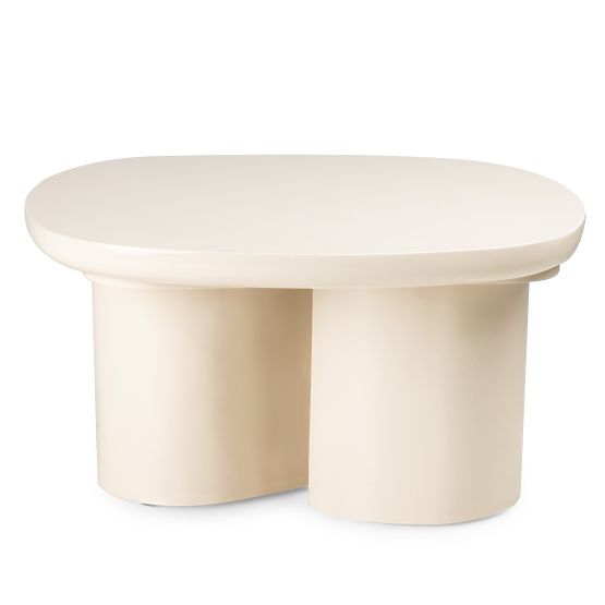 Coffee Table Puro 80 cm, Light Beige, Glossy