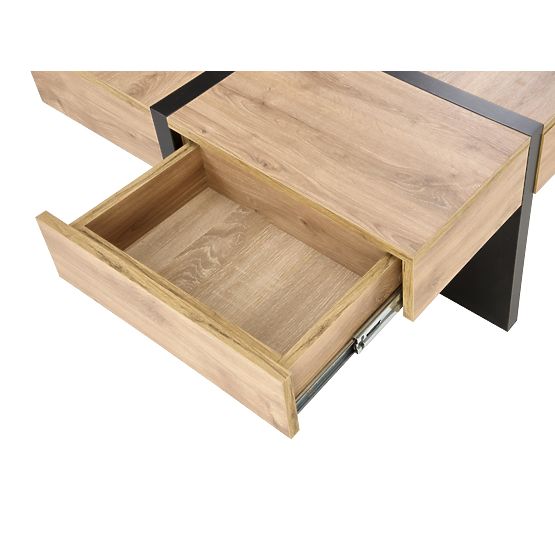 Coffee Table SEVILLA S Top: Oak Craft, Legs: Black