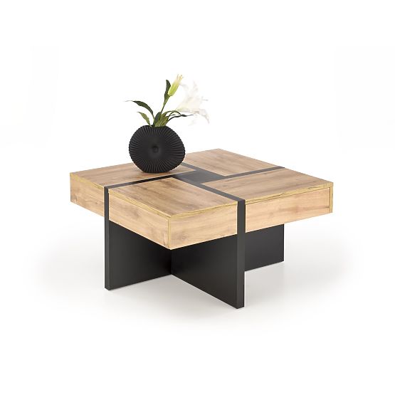 Coffee Table SEVILLA S Top: Oak Craft, Legs: Black