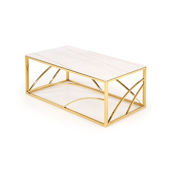 Coffee Table UNIVERSE 3, White Marble / Gold (2p=1pc)