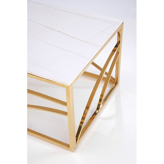 Coffee Table UNIVERSE 3, White Marble / Gold (2p=1pc)