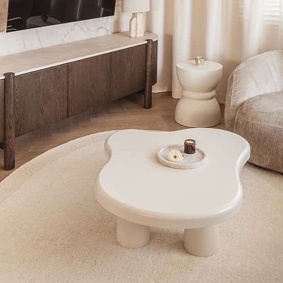 Coffee Table Vercelli 100 cm, White