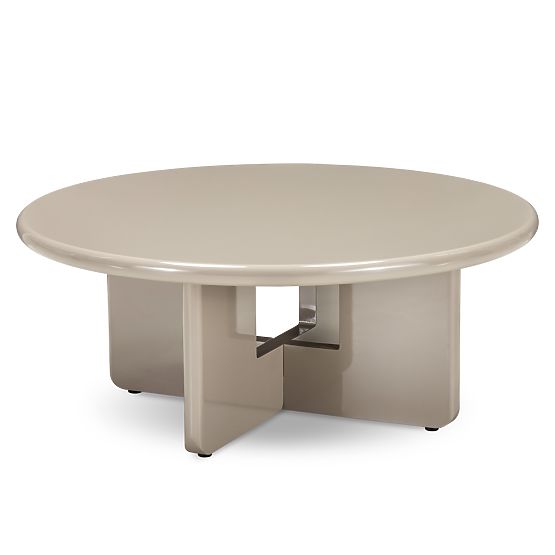 Coffee Table Vinto 80 cm, Beige, Glossy