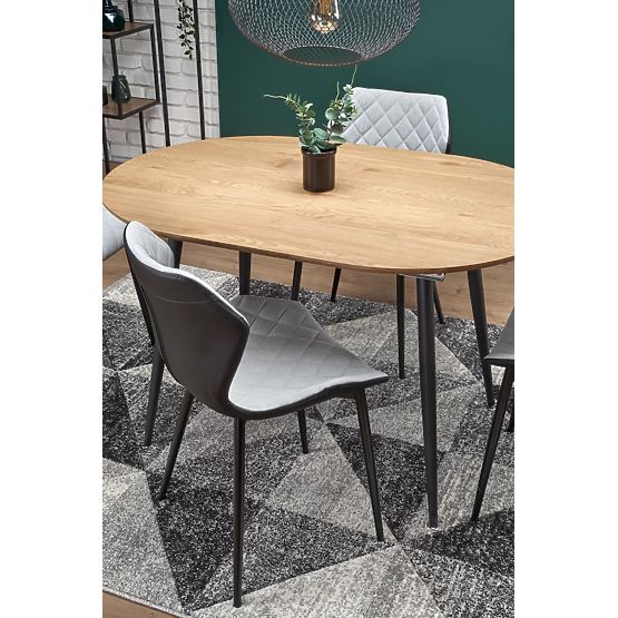 COLORADO Extendable Table, Top - Golden Oak, Frame - Black (2p=1pc)