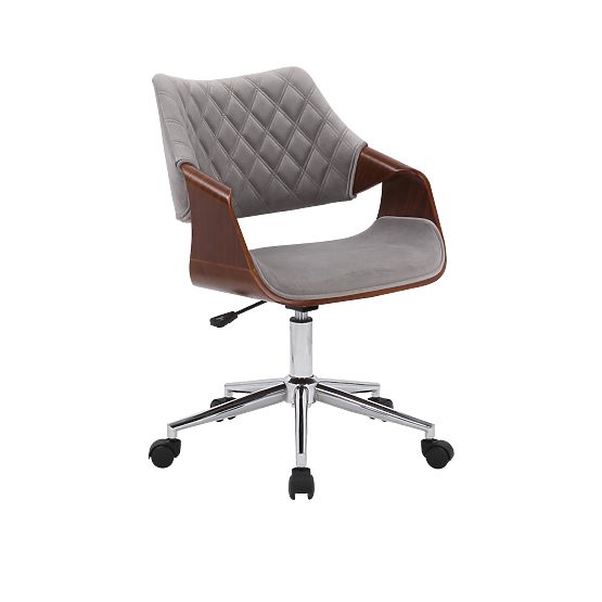 COLT Office Chair Walnut/Gray Velvet