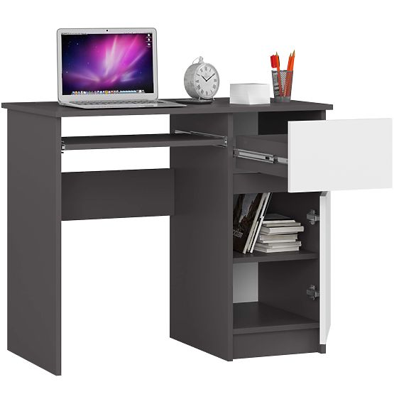 COMPUTER DESK PIKSEL PK GRAY / WHITE - RIGHT