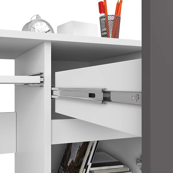 COMPUTER DESK PIKSEL PK WHITE / GRAY - RIGHT