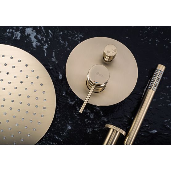 Concealed Shower Set Rea Lungo Grip Brushed Gold + BOX