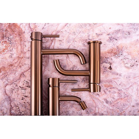 Concealed Shower Set with Thermostat LUNGO Brushed Copper + BOX