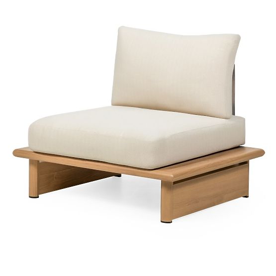 Conny Aluminum Garden Furniture Set, Light Beige, Wood Effect