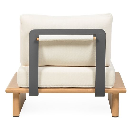 Conny Aluminum Garden Furniture Set, Light Beige, Wood Effect