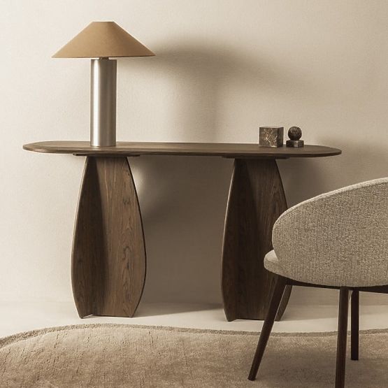Console/Writing Desk Noku 150 cm, Dark Walnut