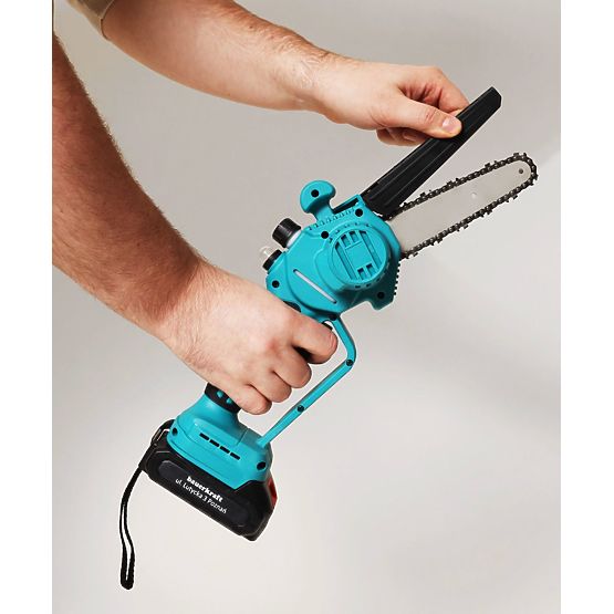 Cordless Mini Chainsaw Handheld Saw Brushless Motor 21V + Case