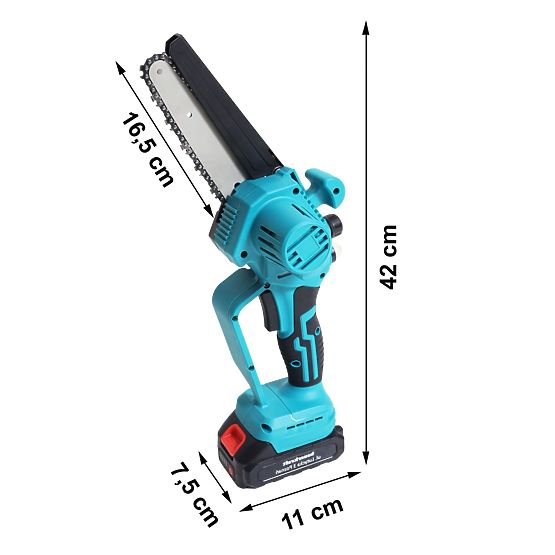 Cordless Mini Chainsaw Handheld Saw Brushless Motor 21V + Case