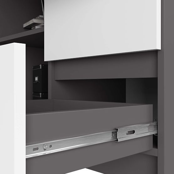 CORNER DESK B16 CLP RIGHT PK GRAY / WHITE