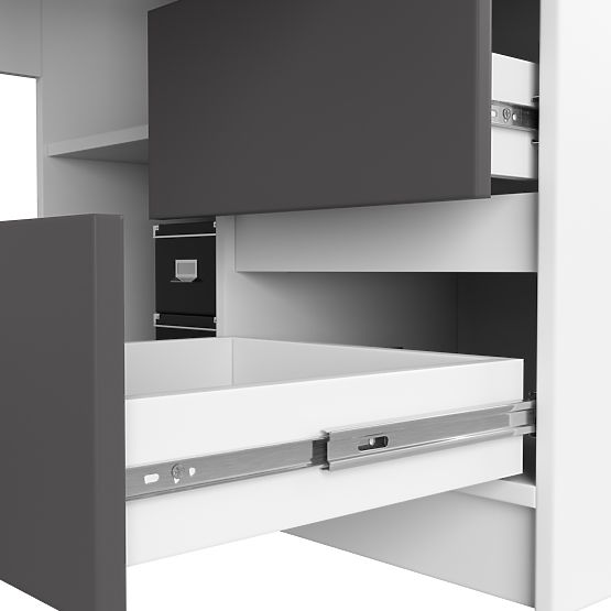 CORNER DESK B20 CLP RIGHT WHITE / GRAY