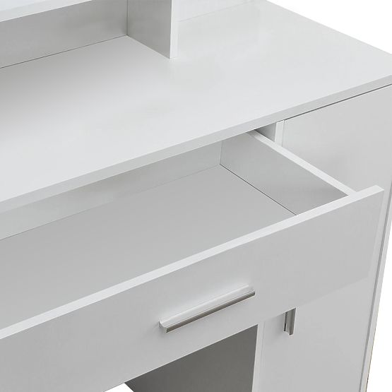 Cosmetic Dressing Table with Modern White Mirror ModernHome