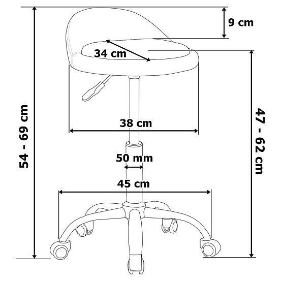Cosmetic Hairdressing Stool LOMO White