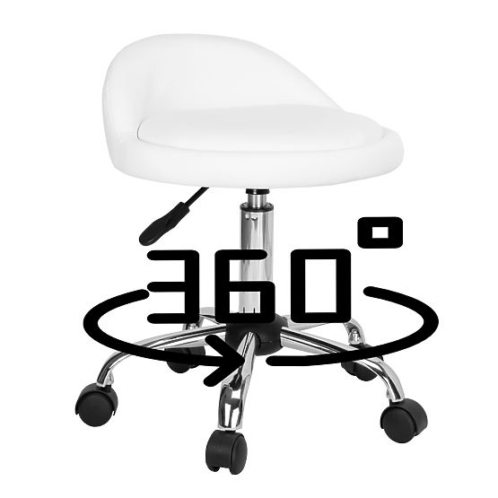 Cosmetic Hairdressing Stool LOMO White
