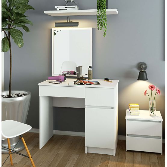 COSMETIC VANITY TABLE WITH MIRROR P-2/SL 500x600 RIGHT PK WHITE