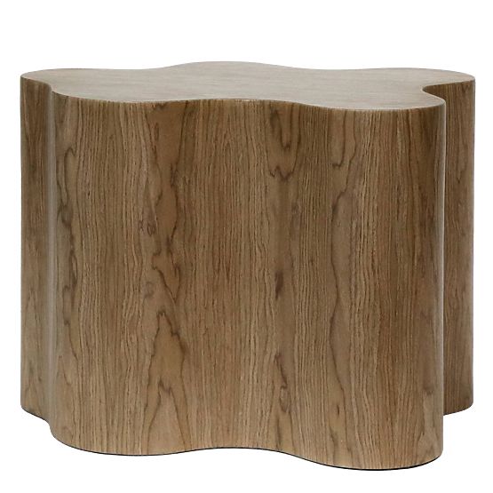 Cosmo Side Table 66 cm, Walnut, Rounded Shapes