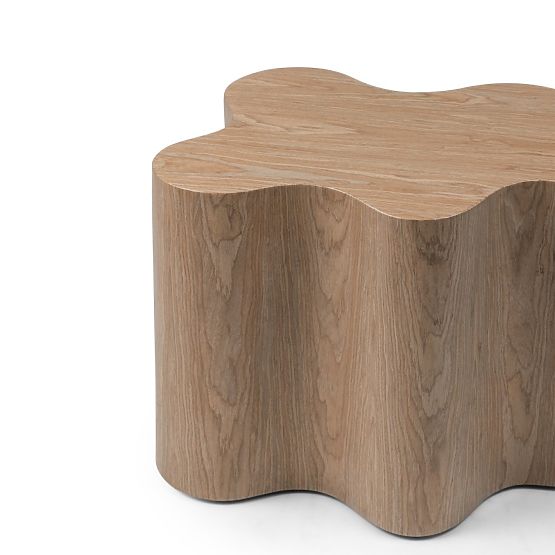 Cosmo Side Table 66 cm, Walnut, Rounded Shapes