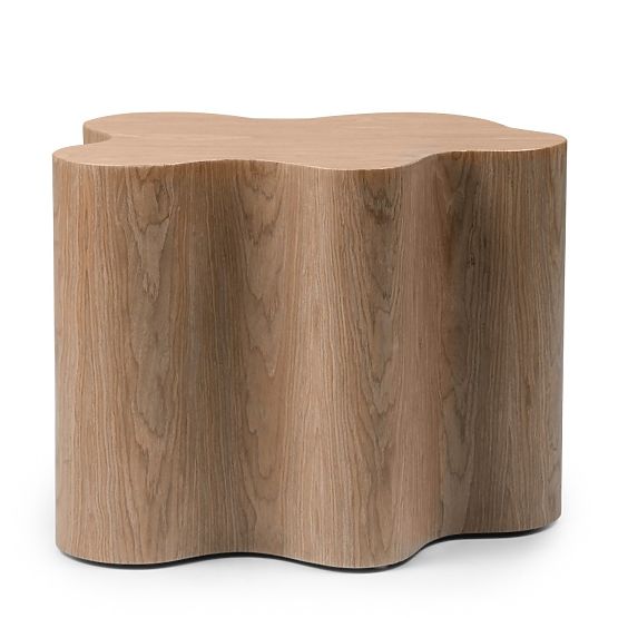 Cosmo Side Table 66 cm, Walnut, Rounded Shapes
