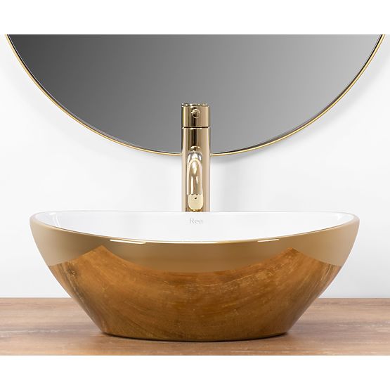 Countertop Basin Rea Sofia Gold / White