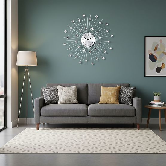 Cristal Moon Wall Clock - 50 cm