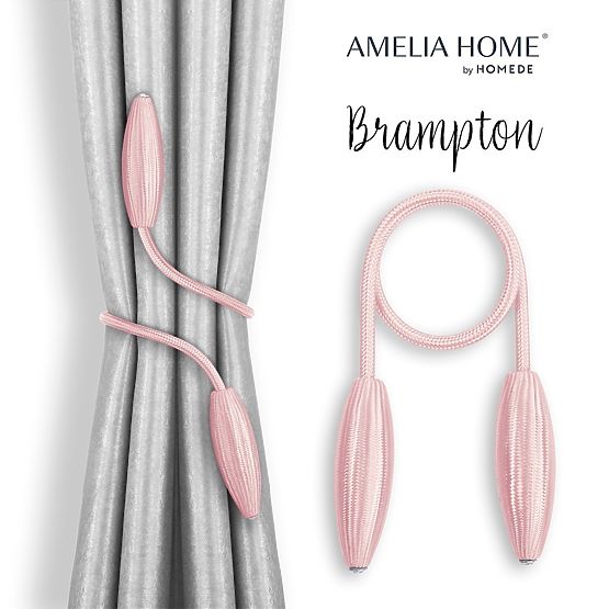 Curtains - Accessories BRAMPTON Color Powder Pink ameliahome