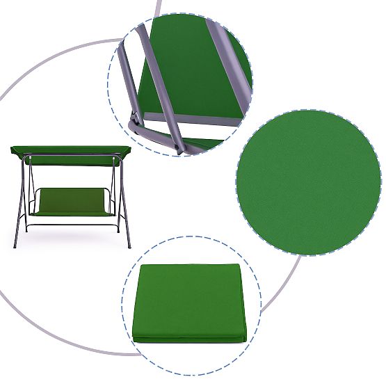 Cushion for Garden Swing 127x100 cm Green MultiGarden