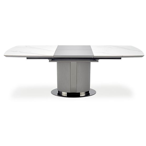 DANCAN Extendable Table, White Marble / Gray / Light Gray / Black (3p=1pc)