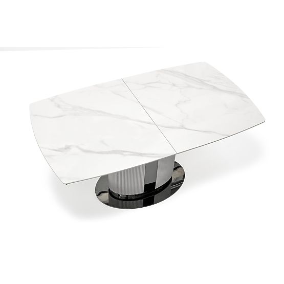 DANCAN Extendable Table, White Marble / Gray / Light Gray / Black (3p=1pc)