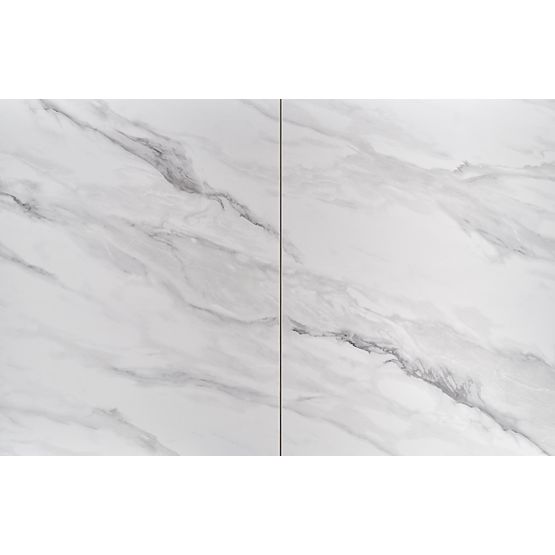 DANCAN Extendable Table, White Marble / Gray / Light Gray / Black (3p=1pc)