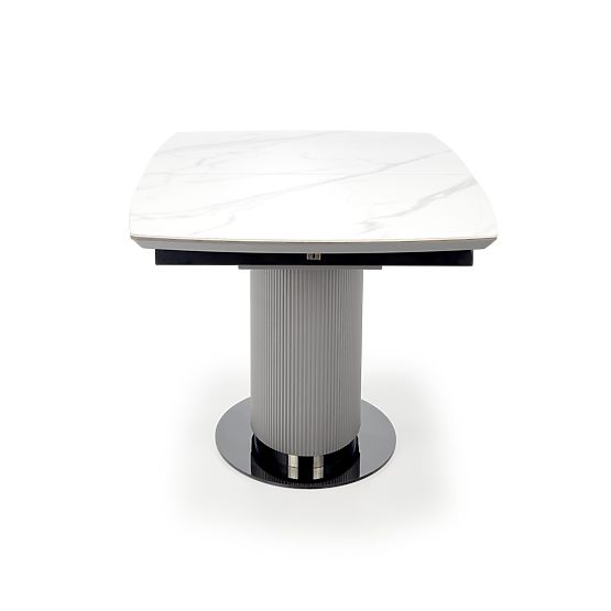DANCAN Extendable Table, White Marble / Gray / Light Gray / Black (3p=1pc)
