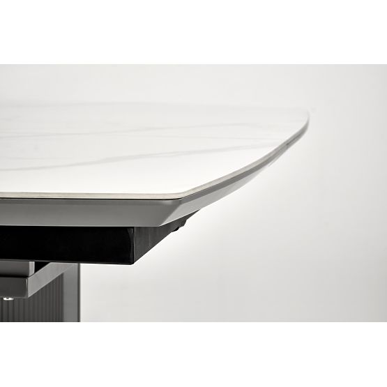 DANCAN Extendable Table, White Marble / Gray / Light Gray / Black (3p=1pc)