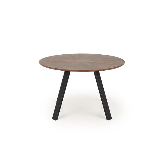 DANILO round table, top - walnut, legs - black (2p=1pc)