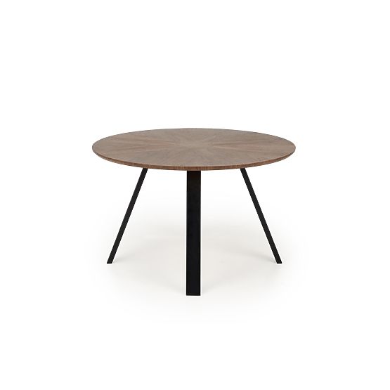 DANILO round table, top - walnut, legs - black (2p=1pc)