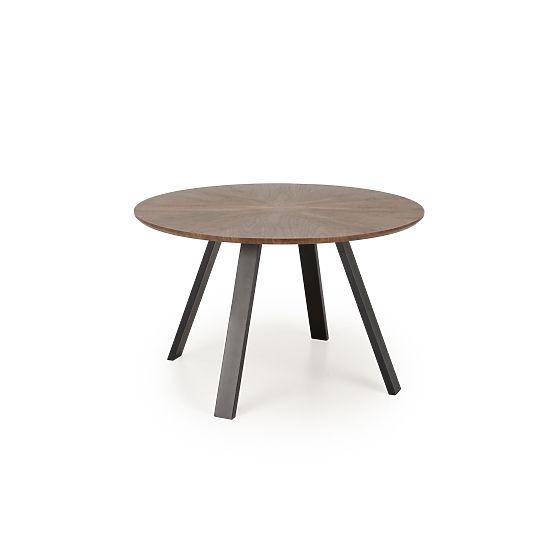 DANILO round table, top - walnut, legs - black (2p=1pc)