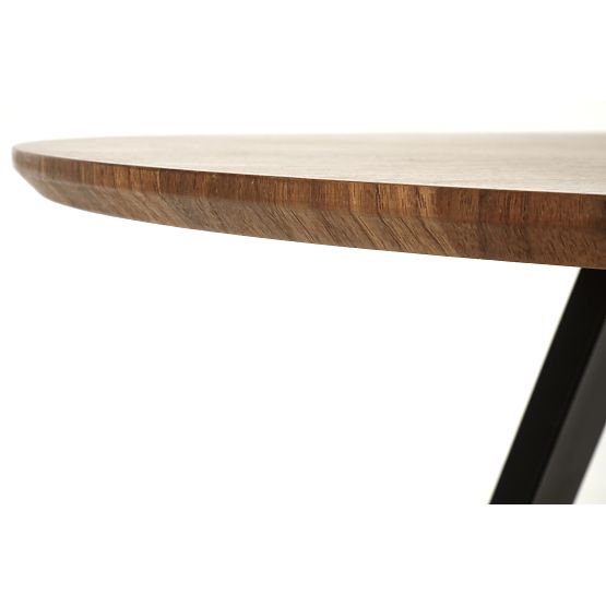DANILO round table, top - walnut, legs - black (2p=1pc)