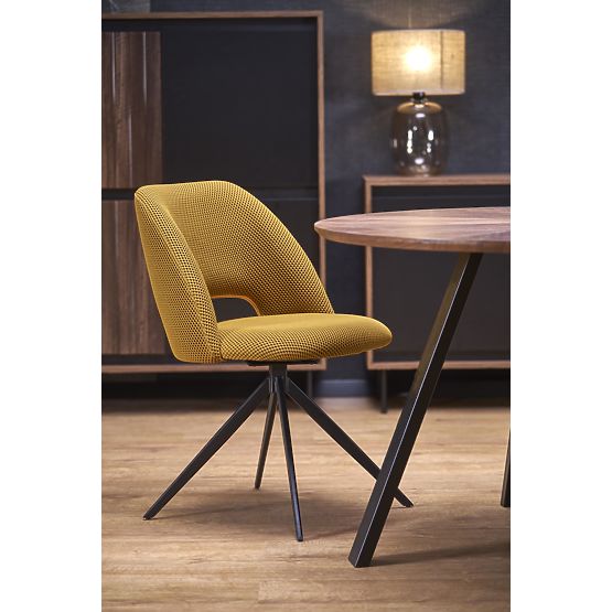 DANILO round table, top - walnut, legs - black (2p=1pc)
