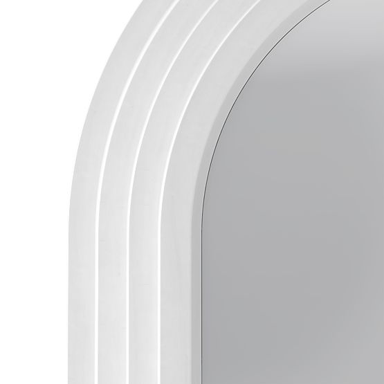 Decorative Hanging Mirror Giovanni 170x80 cm, White, Rounded