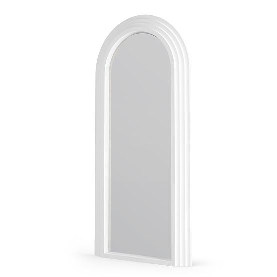 Decorative Hanging Mirror Giovanni 170x80 cm, White, Rounded