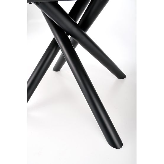 DERRICK extendable table natural oak / black (2p=1pc)