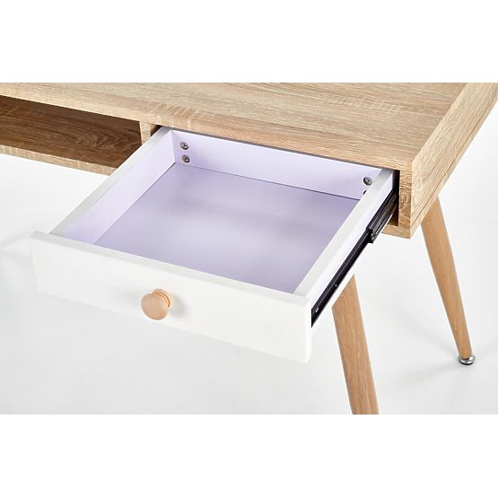 Desk B34 - White/Sonoma Oak